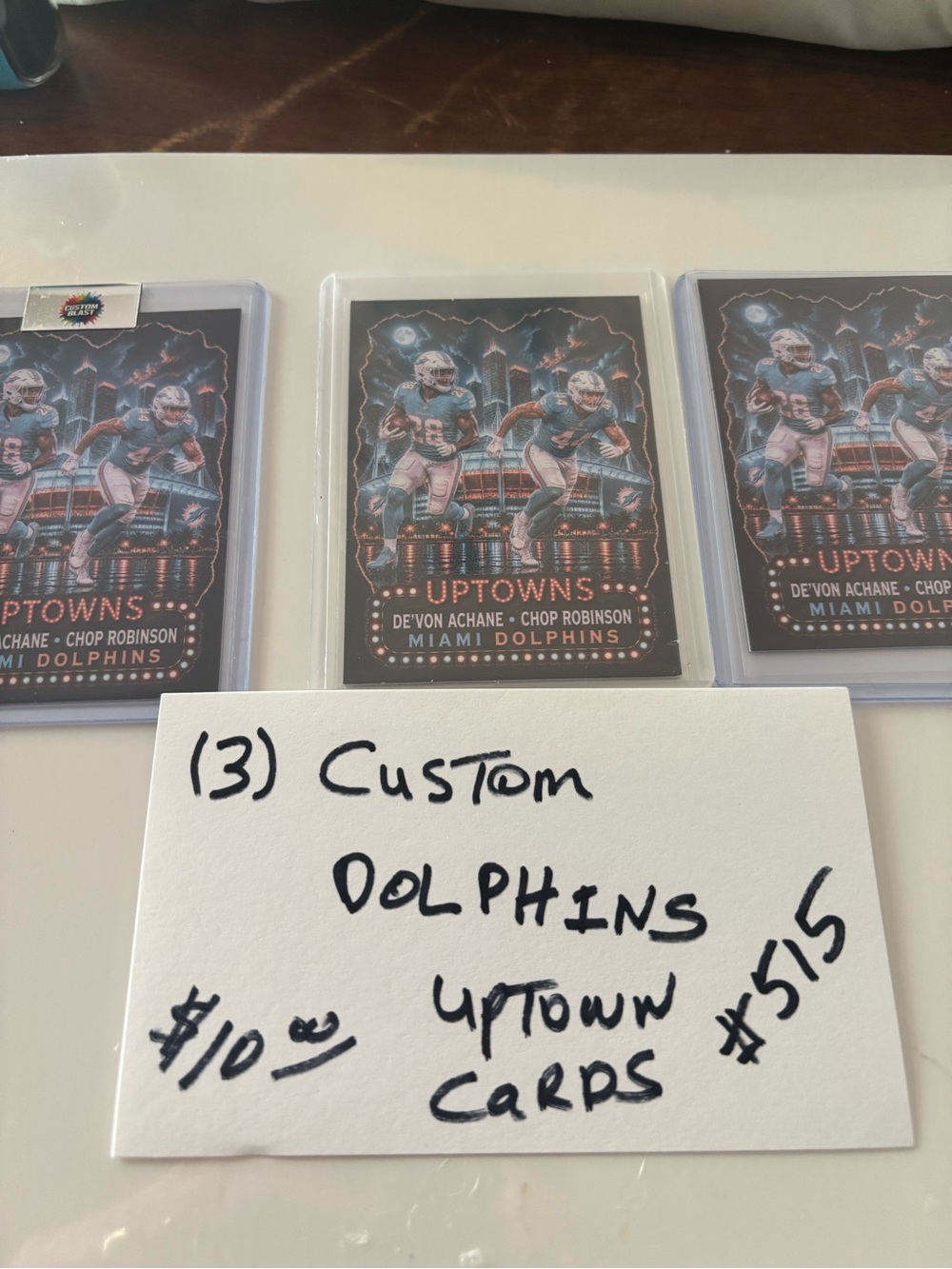 Custom Dolphins Trading Card - Blue Accent